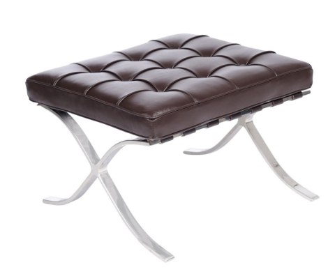 Podnóżek BA1 brązowy skóra naturalna