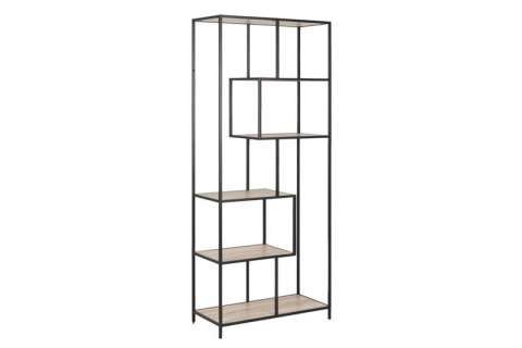 Regał Seaford II Dąb Sonoma, wysoki, metalowy, MDF Regał Seaford II Dąb Sonoma, wysoki, metalowy, MDF