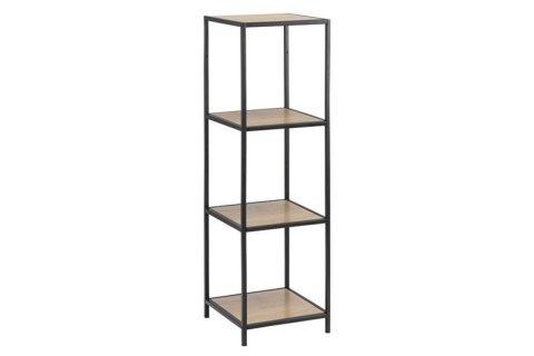 Regał DENMARK VI Dąb, 4 półki, MDF dąb, metalowy Regał DENMARK VI Dąb, 4 półki, MDF dąb, metalowy