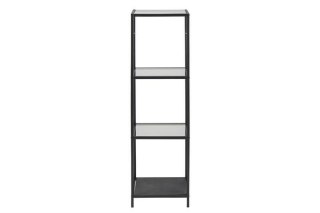 Regał DENMARK VI czarny, metal, 4 półki, LOFT