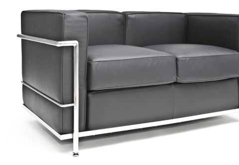 Sofa 2-osobowa Kubik czarna skóra TP Sofa 2-osobowa Kubik czarna skóra TP