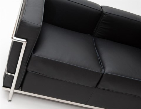 Sofa 2-osobowa Kubik czarna skóra TP Sofa 2-osobowa Kubik czarna skóra TP