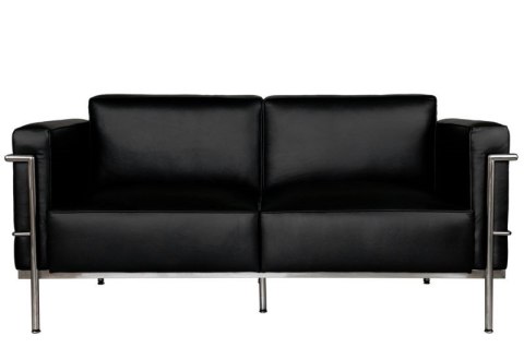 Sofa 2-osobowa Soft GC czarna skóra Sofa 2-osobowa Soft GC czarna skóra