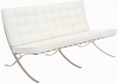 Sofa BA2 2 osobowa, biała skóra naturalna Sofa BA2 2 osobowa, biała skóra naturalna