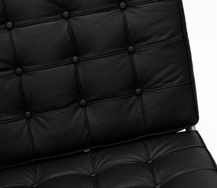 Sofa BA2 2 osobowa, czarna ekoskóra Sofa BA2 2 osobowa, czarna ekoskóra