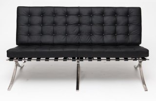 SOFA CROMATO, SKÓRA NATURALNA, PIKOWANA, CHROMOWANA, DESIGN, SALON, BIURO
