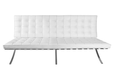 Sofa Barcelona, 3 osobowa, biała skóra naturalna Sofa Barcelona, 3 osobowa, biała skóra naturalna