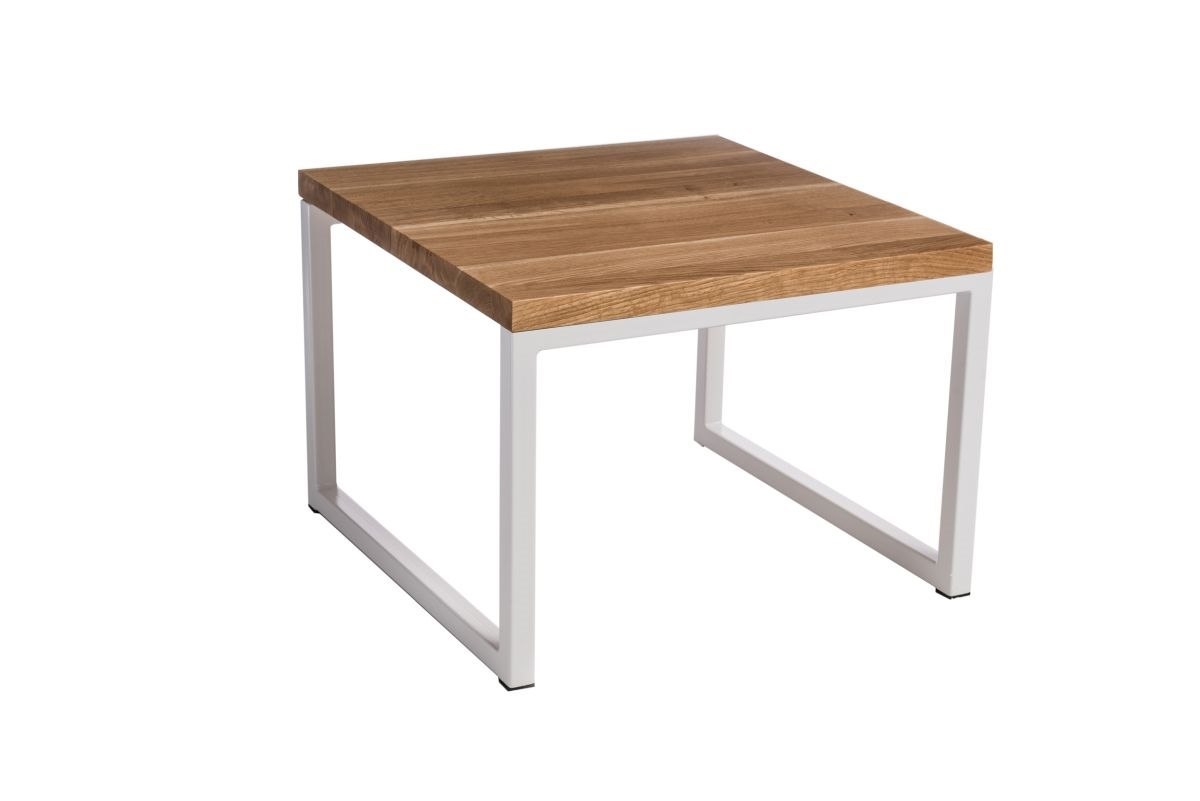 Stolik Kwadratowy 60x60, dębowy 30 mm, płozy Stolik Kwadratowy 60x60, dębowy 30 mm, płozy