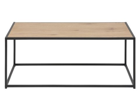Stolik DENMARK Dąb prostokątny, metal, 100 x 50 cm