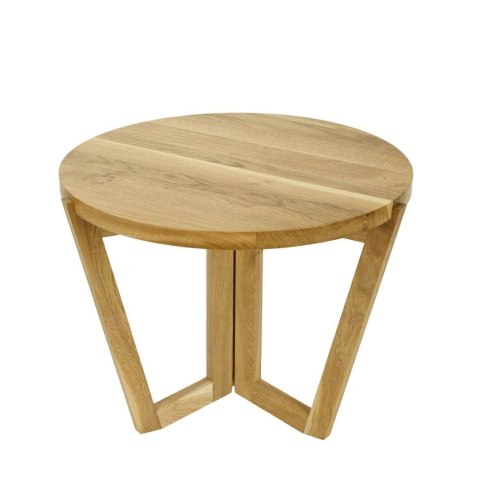 Stolik Młyn Okrągły dębowy, naturalne drewno 60 cm Stolik Młyn Okrągły dębowy, naturalne drewno 60 cm
