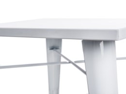 Stół Kwadratowy, metalowy, biały, industrialny