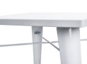 Stół barowy Metalowy, biały, kwadratowy, 65 cm