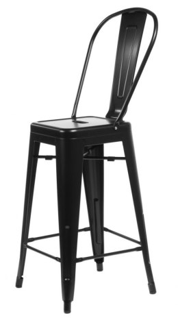 Hoker Metalowy TOWER PARIS Back czarny INDUSTRIAL