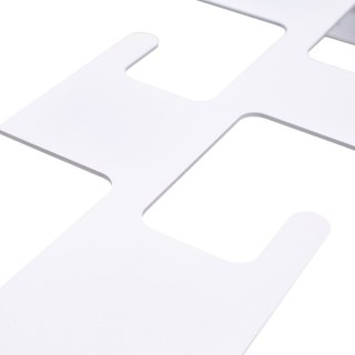 Wieszak Zip biały, METALOWY, na ścianę 3D