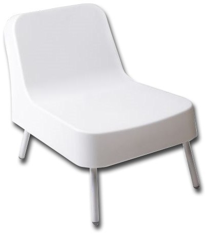Fotel BOB biały, minimalistyczny, wytrzymały Fotel BOB biały, minimalistyczny, wytrzymały