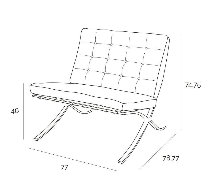 Fotel Barelona - BARCELON CHAIR - czarna skóra Fotel Barelona - BARCELON CHAIR - czarna skóra