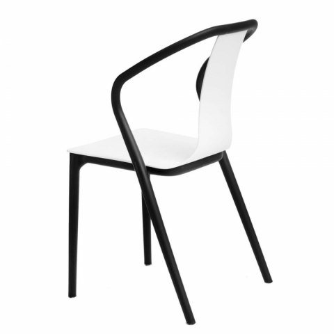 NOWOCZESNE KRZESŁO ERGO BIAŁE, CZARNE NOGI, DO JADALNI, KUCHNI, SOLIDNE