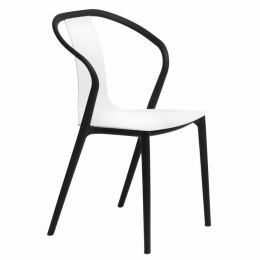 Krzesło Ergo BIAŁE, czarna podstawa, lekkie, do kuchni, do jadalni