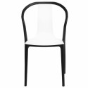 Krzesło Ergo BIAŁE, czarna podstawa, lekkie, do kuchni, do jadalni