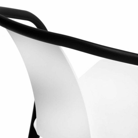 NOWOCZESNE KRZESŁO ERGO BIAŁE, CZARNE NOGI, DO JADALNI, KUCHNI, SOLIDNE