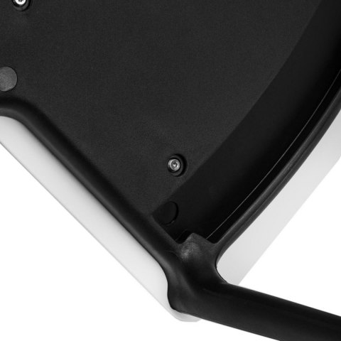 NOWOCZESNE KRZESŁO ERGO BIAŁE, CZARNE NOGI, DO JADALNI, KUCHNI, SOLIDNE