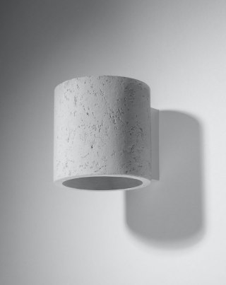 BETONOWY OWALNY KINKIET, ŚWIATŁO GÓRA DÓŁ, LOFT