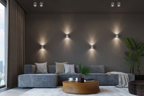BETONOWY OWALNY KINKIET, ŚWIATŁO GÓRA DÓŁ, LOFT BETONOWY OWALNY KINKIET, ŚWIATŁO GÓRA DÓŁ, LOFT
