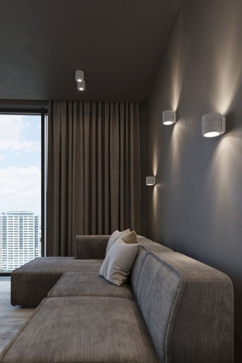 BETONOWY OWALNY KINKIET, ŚWIATŁO GÓRA DÓŁ, LOFT BETONOWY OWALNY KINKIET, ŚWIATŁO GÓRA DÓŁ, LOFT