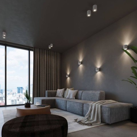 BETONOWY OWALNY KINKIET, ŚWIATŁO GÓRA DÓŁ, LOFT BETONOWY OWALNY KINKIET, ŚWIATŁO GÓRA DÓŁ, LOFT