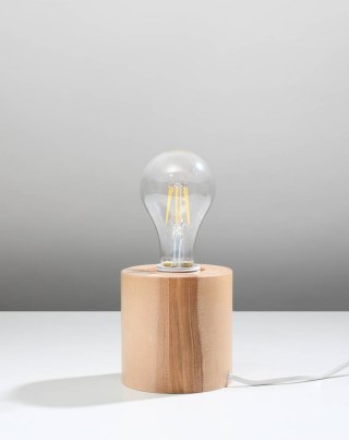 DREWNIANA LAMPKA BIURKOWA SALGADO, NIETYPOWA, E27, LOFT