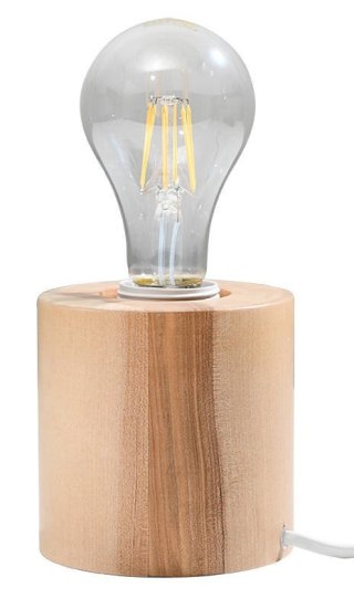 DREWNIANA LAMPKA BIURKOWA SALGADO, NIETYPOWA, E27, LOFT