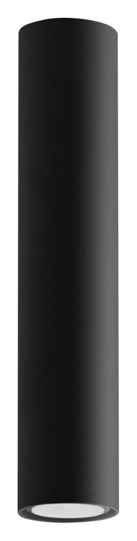 NOWOCZESNY CZARNY PLAFON, METAL, GU10, RURKA 30 CM