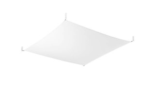 NOWOCZESNY BIAŁY PLAFON, SZKŁO, SALON, 105 cm, G13