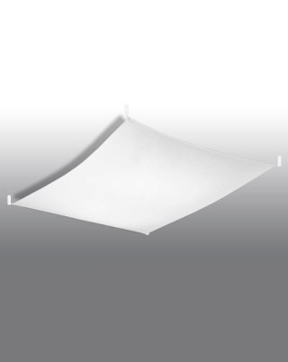 NOWOCZESNY BIAŁY PLAFON, SZKŁO, SALON, 130 cm, G13