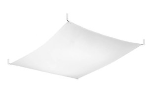 NOWOCZESNY BIAŁY PLAFON, SZKŁO, SALON, 130 cm, G13