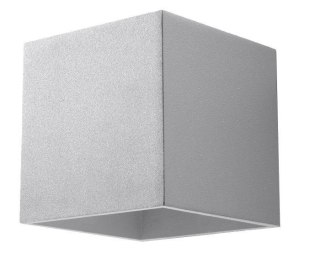 KINKIET SZARY LUMINOS QUAD, LAMPA ŚCIENNA, G9, ALUMINIUM, NOWOCZESNY