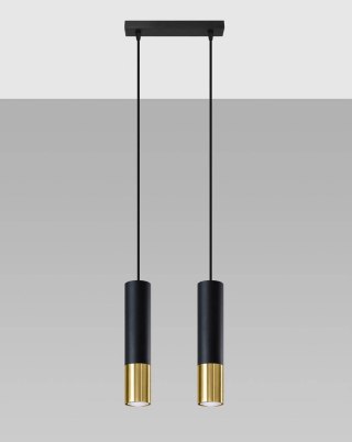 Lampa wisząca LOOPEZ 2 czarny/złoty