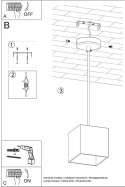 Lampa wisząca QUAD 1 biały