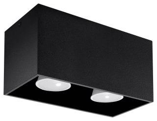 PLAFON LAMPA SUFITOWA LUMINOS, NOWOCZESNA, 2X ŻARÓWKA, ALUMINIUM, DESIGN