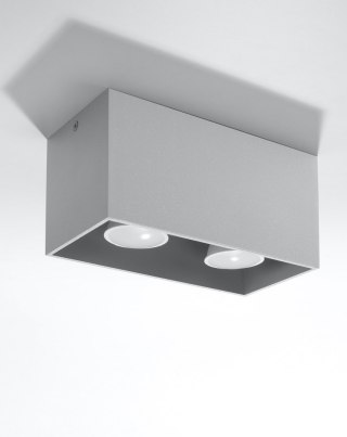 PLAFON LAMPA SUFITOWA LUMINA, NOWOCZESNA, LOFT, 2X ŻARÓWKA, ALUMINIUM