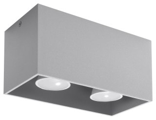 PLAFON LAMPA SUFITOWA LUMINA, NOWOCZESNA, LOFT, 2X ŻARÓWKA, ALUMINIUM