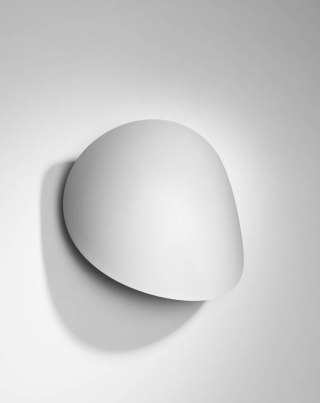 NOWOCZESNY OWALNY KINKIET - SENSES, 3D, BIAŁY, STAL, G9