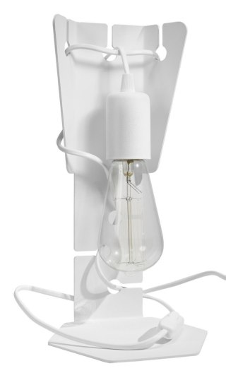 INDUSTRIALNA NOWOCZESNA LAMPKA BIURKOWA - ARBY, BIAŁA, STAL