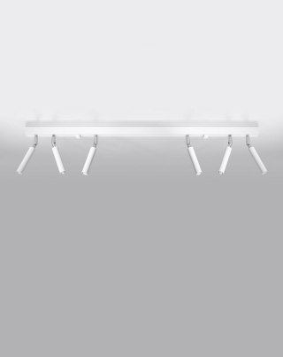 NOWOCZESNY REGULOWANY PLAFON, 6 LAMP, BIAŁY, G9