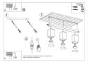 NOWOCZESNA BIAŁA LAMPA, METAL, SPOT, 3 x GU10