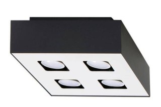 CZARNO-BIAŁY PLAFON, KAWADRAT, SALON, 4 x GU10