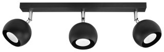 NOWOCZESNY CZARNY PLAFON, ELEGANCKI, 3 x GU10