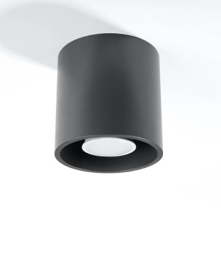 LAMPA SUFITOWA, KINKIET AURA, NOWOCZESNA, CYLINDER, CZARNA, TUBKA, LOFT
