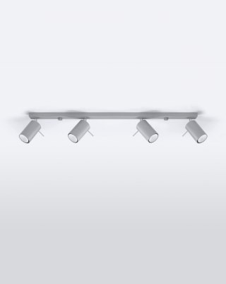 NOWOCZESNA SZARA LAMPA, REGULOWANY SPOT, 4 x GU10