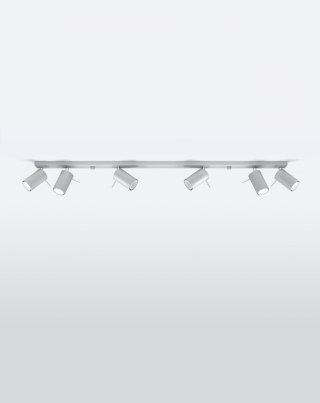 NOWOCZESNA SZARA LAMPA, REGULOWANY SPOT, 6 x GU10